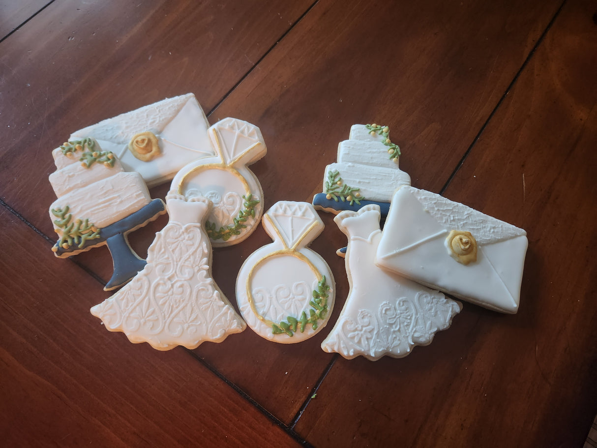 Wedding & Bridal Cookies β Custom Theme, Order by the Dozen