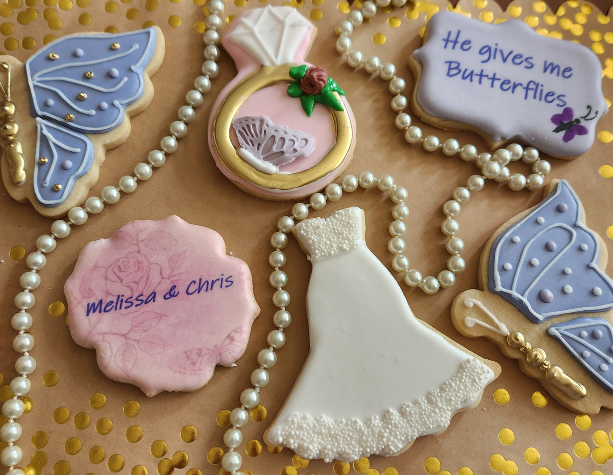 Wedding & Bridal Cookies — Custom Theme, Order by the Dozen