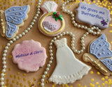Wedding & Bridal Cookies — Custom Theme, Order by the Dozen