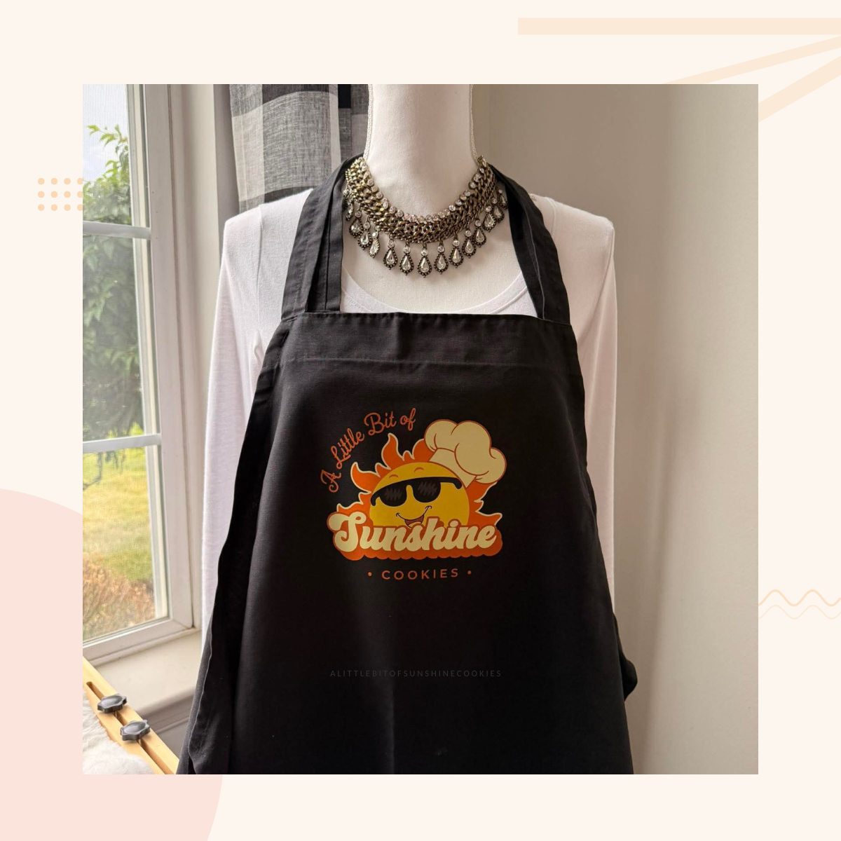 A Little Bit of Sunshine Cookies Apron — Branded Baking Apron for Cookie Decorators